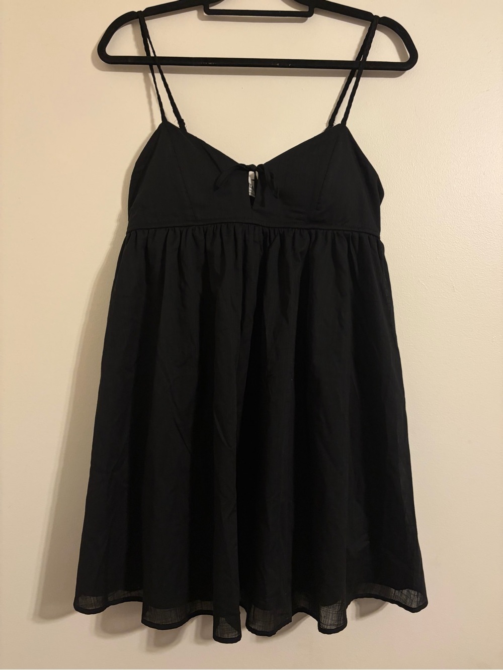 Black Spaghetti-Strap Babydoll Dress